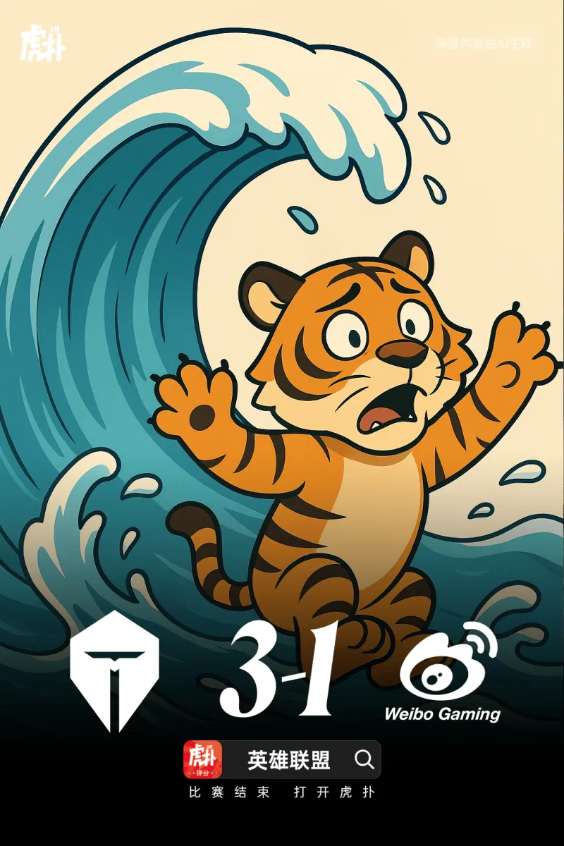 游戏规则-TES对阵WBG虎扑赛果海报：水·虎·转